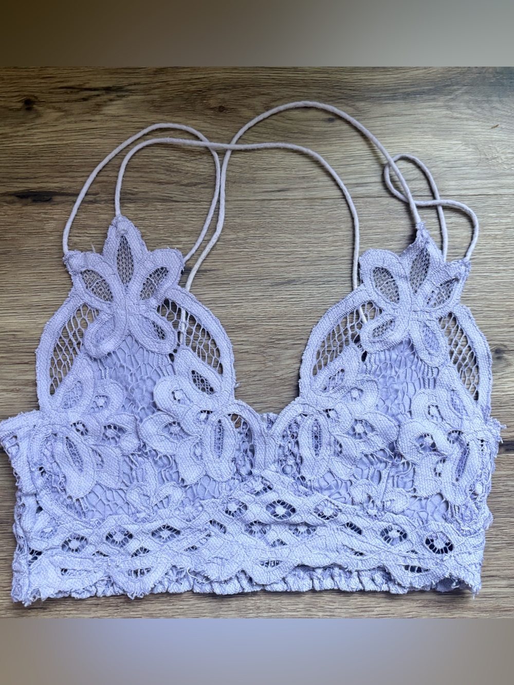 Free People Intimately Adella Lace Bralette Women's Lilac M Boho Cami M
